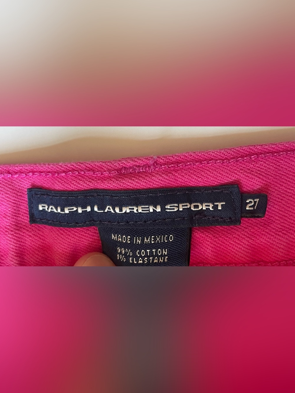 Ralph Lauren Hot Pink Cotton Denim Mini Skirt - Picture 2 of 7